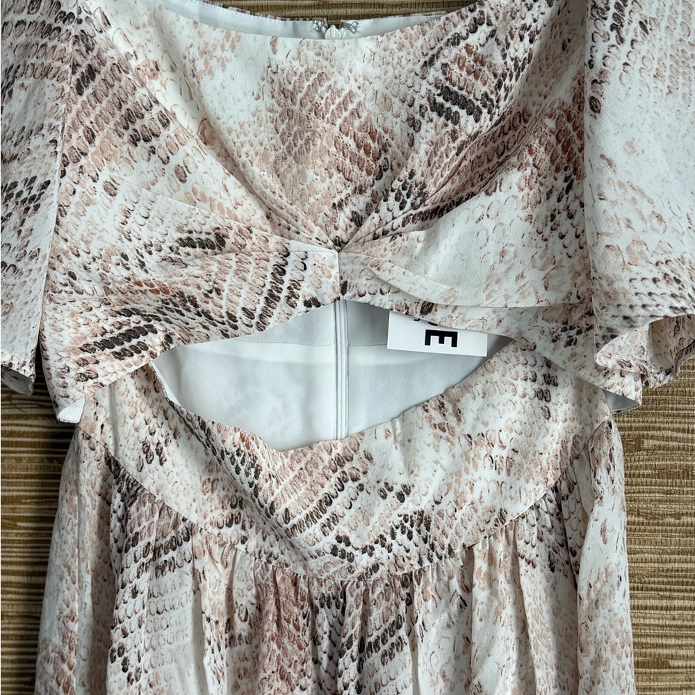 L'AGENCE Python Skin Print SILK Dress